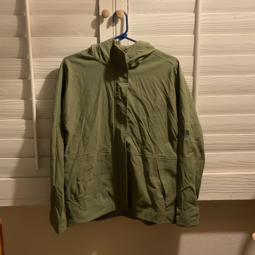 Women’s North Face Olive Green Hooded Jacket
